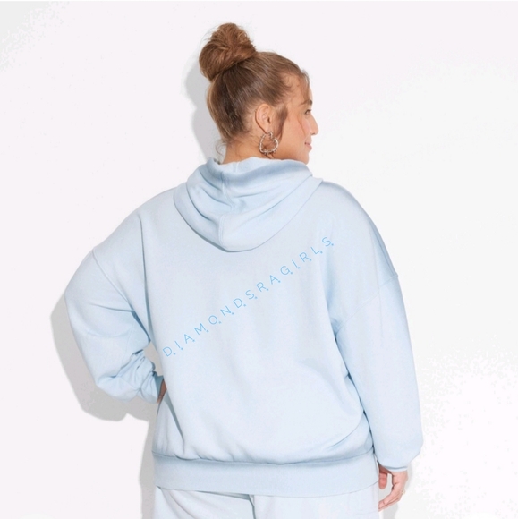 Wild Fable™ Oversized Hoodie Sweatshirt Baby Blue Plus Size 1X NWT - Picture 3 of 15